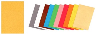 Filc A4 kolor żółty-ciemny op. 10 ark.WKF-003-0444, Aliga