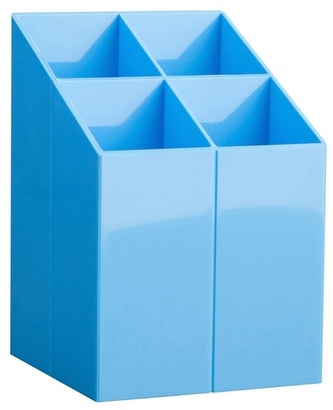 Przybornik na biurko, z przegrodami, jasnoniebieski, Ico