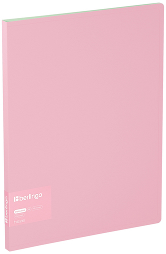 Album ofertowy 20 koszulek Haze, 14mm, z wewnętrzną kieszonką, różowo-turkusowy, Berlingo