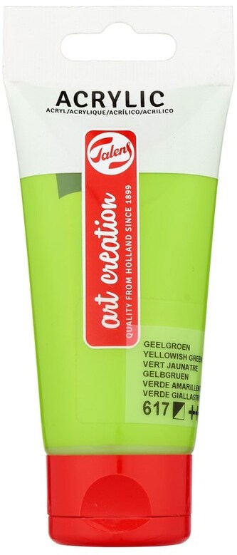Farba akrylowa 75 ml nr 617 żółtozielony (yellow green), ArtCreation