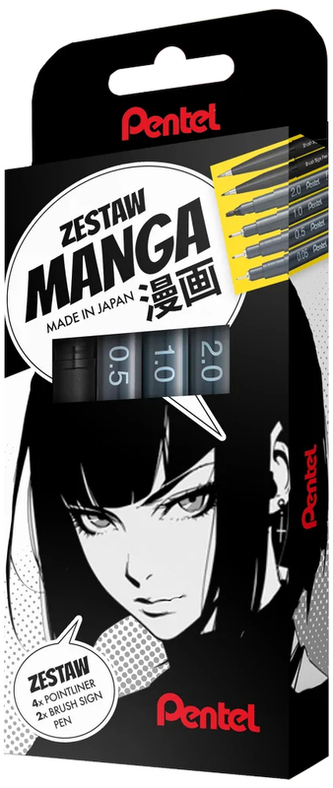 Zestaw do Mangi SES15PAx2, S20P-05A, S20P-10A, S20P-C20A, Pentel