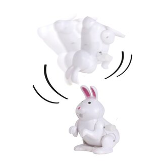 Zabawka nakręcana zajączek wykonuje Salto 1 z 2 kolorów Tommy & Frida, Trendhaus