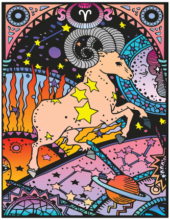 Kolorowanka welwetowa Zodiak Baran 29,7x21, Colorvelvet