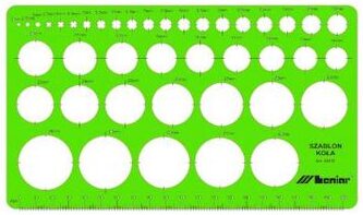 Szablon kreślarski koła, Leniar