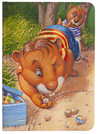 Notes Merrymakers, Shooting Marbles Midi w linię, Paperblanks