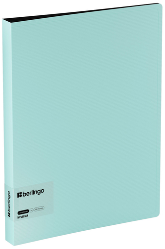 Segregator 4-ringowy Instinct, 35mm, z wewnętrzną kieszonką, niebieski, Berlingo