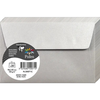 Koperty 90x140 srebrny POLLEN 50071 20szt.