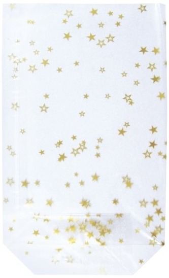 Woreczek 180x300 złote gwiazdki 10szt, Heyda