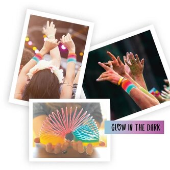 Sprężyny tęczowe świecące w ciemności 3 szt. Festival Feelings, Trendhaus