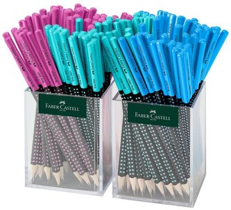 Ołówek Grip 2001 Two Tone disp. 3 x 48 szt. (różowy, turkusowy, niebieski), Faber-Castell