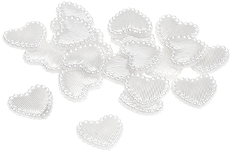 Serca plastikowe białe 48szt. Knorr Prandell