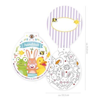 Książeczka do kolor. Jajko do zawieszana 30 kart. Tommy & Frida, Trendhaus