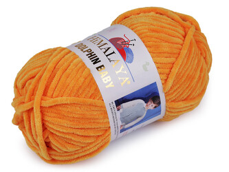Pletací žinylková příze Dolphin Baby 100 g - 1 ks - 36 (80368) oranžová ostrá