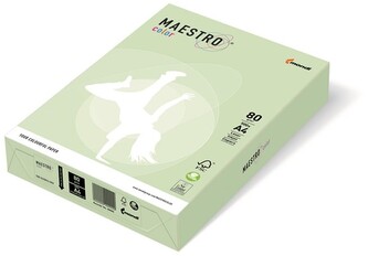 Papier ksero kolorowy A4 80g. zieleń-jasna GN27, Maestro color