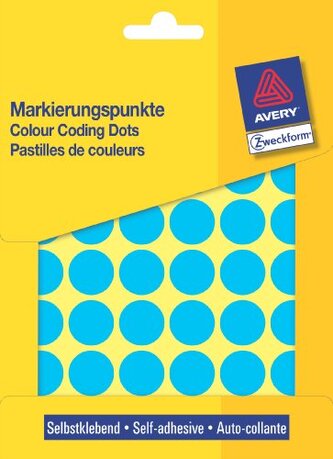Etykiety kółka średn. 18mm nieb. 1056szt., Avery