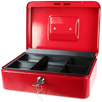 Kasetka metalowa 250x180x90mm K-250RE czerwona L, Titanum