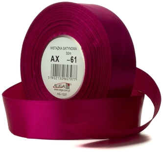 Wstążka satynowa cyklamenowa 25 mm 32 mb. AX25-61, Aliga