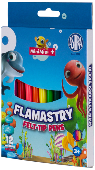 Flamastry 12-kol. Mini-Mini, Astra