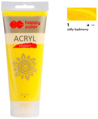 Farba akrylowa Studio 200ml, żółty kadmowy, Happy Color