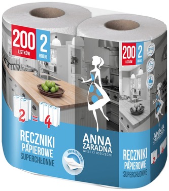 Ręczniki kuchenne 100 listków, dwywarstwowy op. 2 rolki Anna Zaradna, Stella