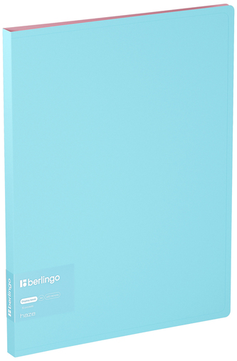 Album ofertowy 30 koszulek Haze, 17mm, z wewnętrzną kieszonką, niebiesko-różowy, Berlingo