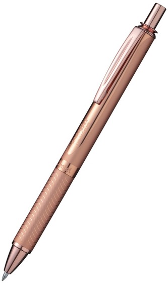 Pióro kulkowe Energel Sterling różowo-złote - wkład 0,7 nieb. w trójkątnym etui BL407-TR1PGCPL, Pentel