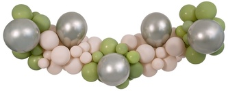 Girlanda balonowa DIY oliwkowo-szampańsko-latte, 65 szt., GoDan