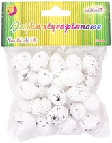 Jajka styropianowe WPJ-5731 nakrapiane, wys. 2,5 cm, op. 25szt., Aliga