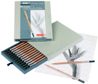 Ołówki Design zestaw od 9B do 2H 12szt., Bruynzeel