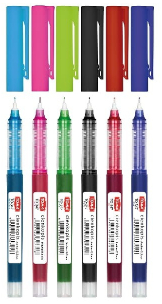 Cienkopisy 0,5 mm kapilarne 6 kolorów, Toma