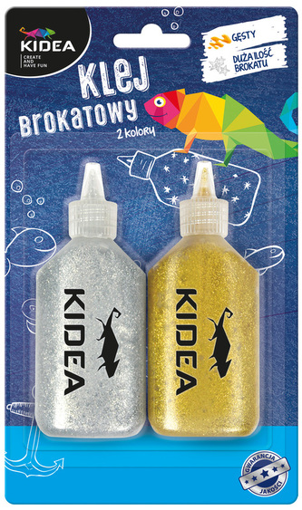 Klej brokat. 2kol., KB2KA, Kidea