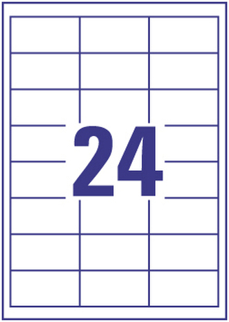 Etykiety 64.6 x 33.8 mm 24 x 100 ark Europe100 by Economy, Avery