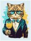 Malowanie po numerkach "Panie Kot" 30x40cm, Ideyka