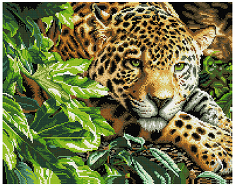 Mozaika diamentowa 40x50 Jaguar, iPicasso