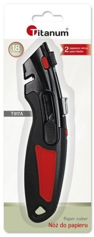 Nóż segmentowy 18 mm T917A  na blistrze, Titanum