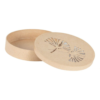 Pudełko okrągłe z wzorem kwiatowym 15 x 15 x 3 cm BT076 C, Decopatch
