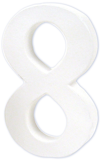 Cyfra duża „8” - 3 x 13 x 20,5cm. AC210, Decopatch