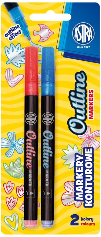 Markery konturowe Pen 2szt., Astra