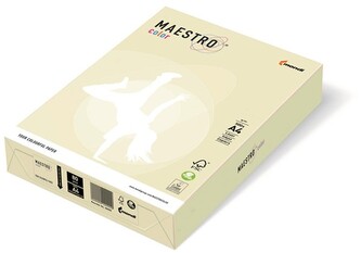 Papier ksero kolorowy A4 160g. waniliowy. BE66, Maestro color 250ark