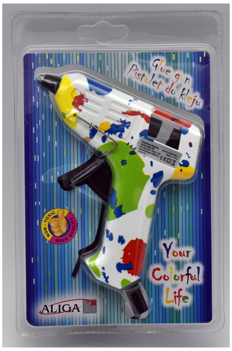 Pistolet do kleju termotopliwego 7 mm moc 10 W, obudowa kolor JBK-100, Aliga