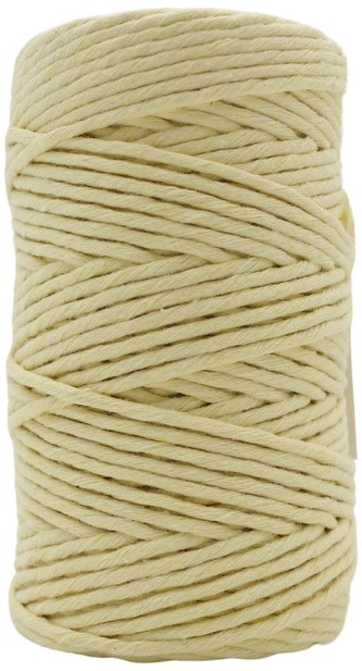 Sznurek dekoracyjny bawełniany 50mb pastel żółty, Tres