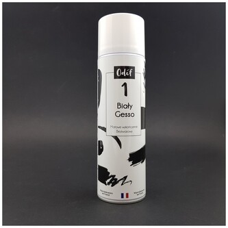 Podkład biały gesso spray 500ml, Odif