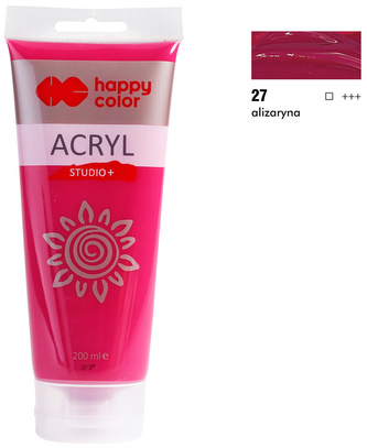 Farba akrylowa Studio 200ml, alizaryna, Happy Color