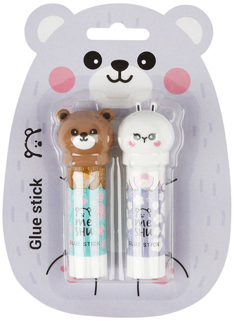 Klej w sztyfcie "Animals" 8g, 2 szt. blister, Meshu