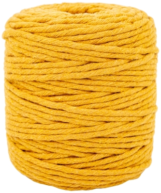 Sznurek bawełniany do makramy SBK-24 musztardowy 5mm x 100m (splot 21 nitek), Aliga