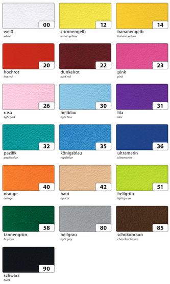 Filc 20x30cm 15mm 10ark cielisty, Folia