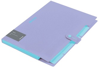Teczka z 5 przegródkami A4, Haze fioletowa, Berlingo