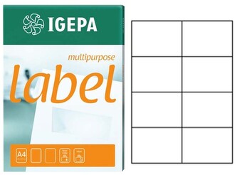 Etykiety 105x74mm 8x100ark, Igepa Label
