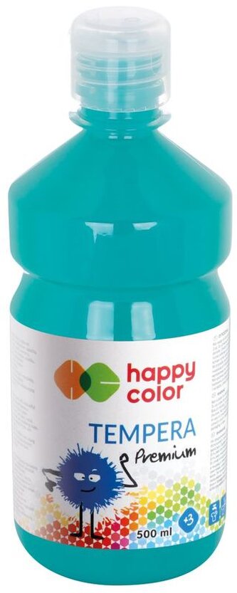 Farba tempera Premium 1000ml turkusowa, Happy Color