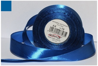 Wstążka satynowa niebieska-ciemna 25 mm 32 mb. AX25-19, Aliga